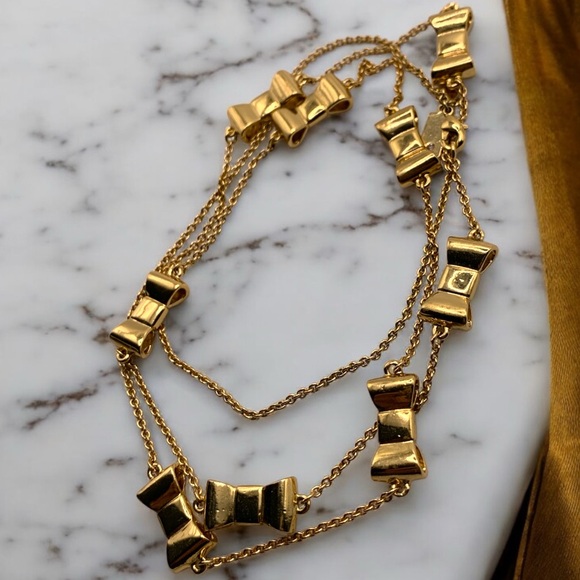 KATE SPADE "Take a Bow" Gold Necklace - Picture 5 of 9